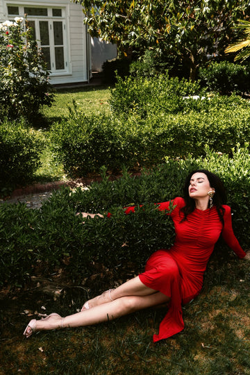 DIVINA DRESS IN EMBER KISS