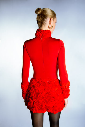 KALI SKIRT IN ROSE ROUGE