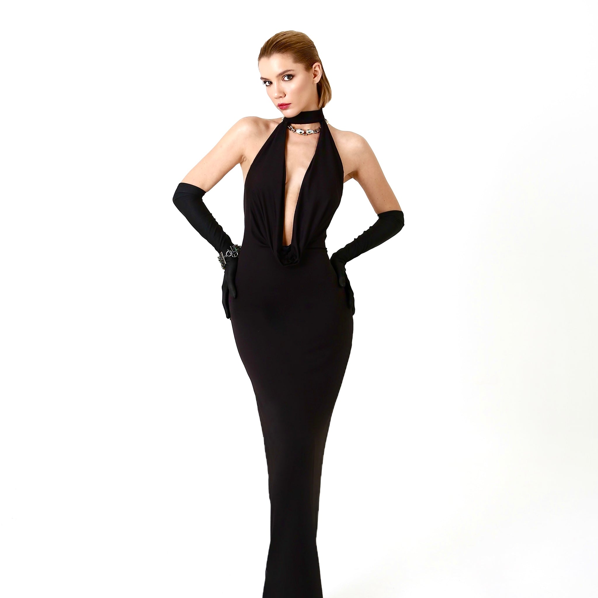 ELVIRA DRESS IN MIDNIGHT SKY