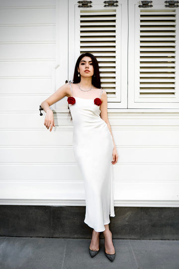 DIANA DRESS IN SWAN
