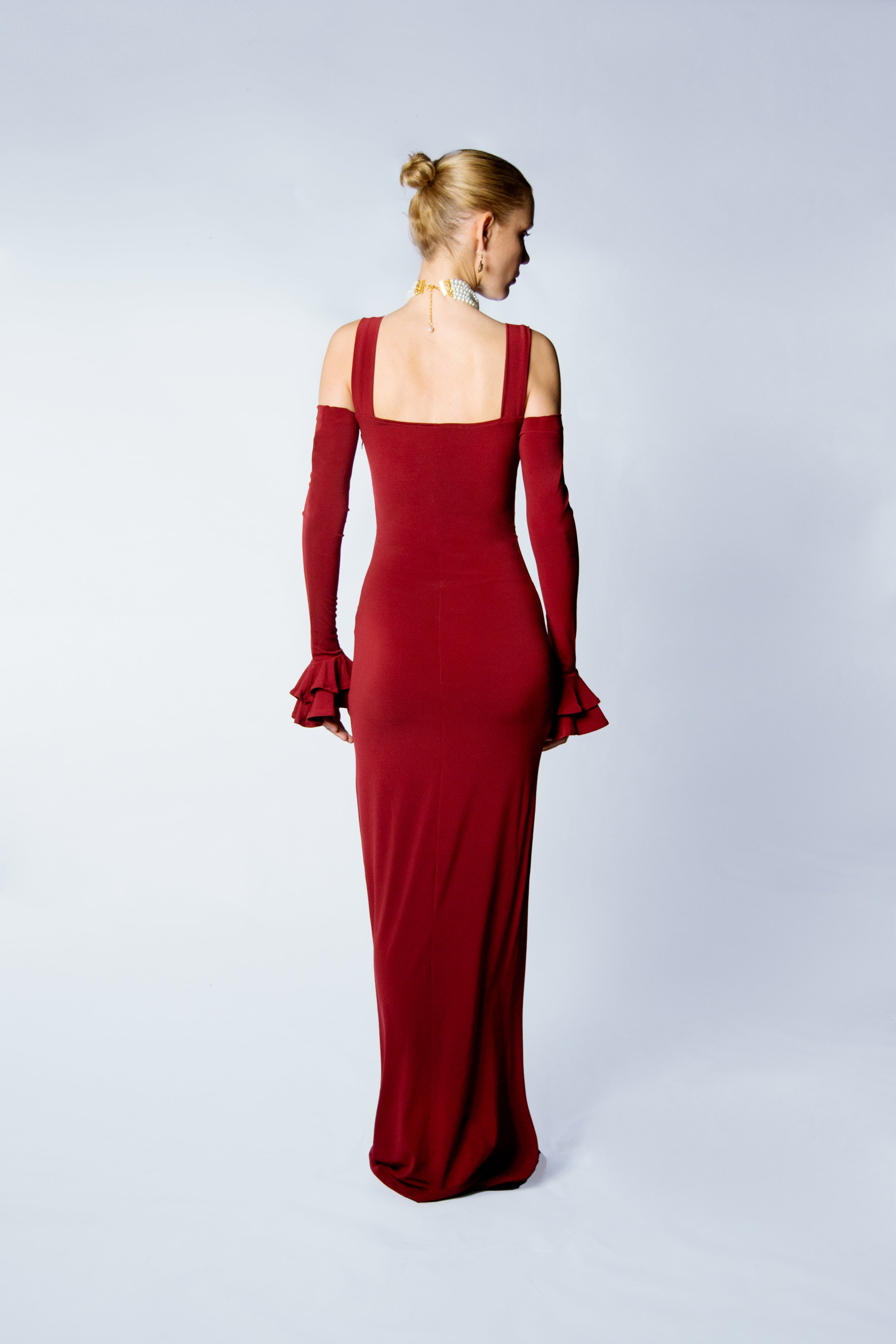 APHRODITE DRESS IN BORDEAUX